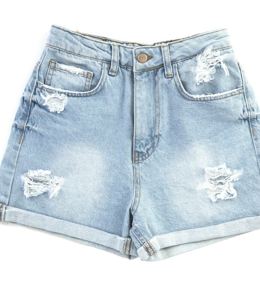 Distressed Denim Shorts