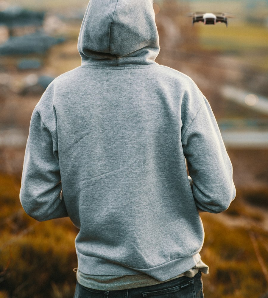 Grey Pullover Hoodie