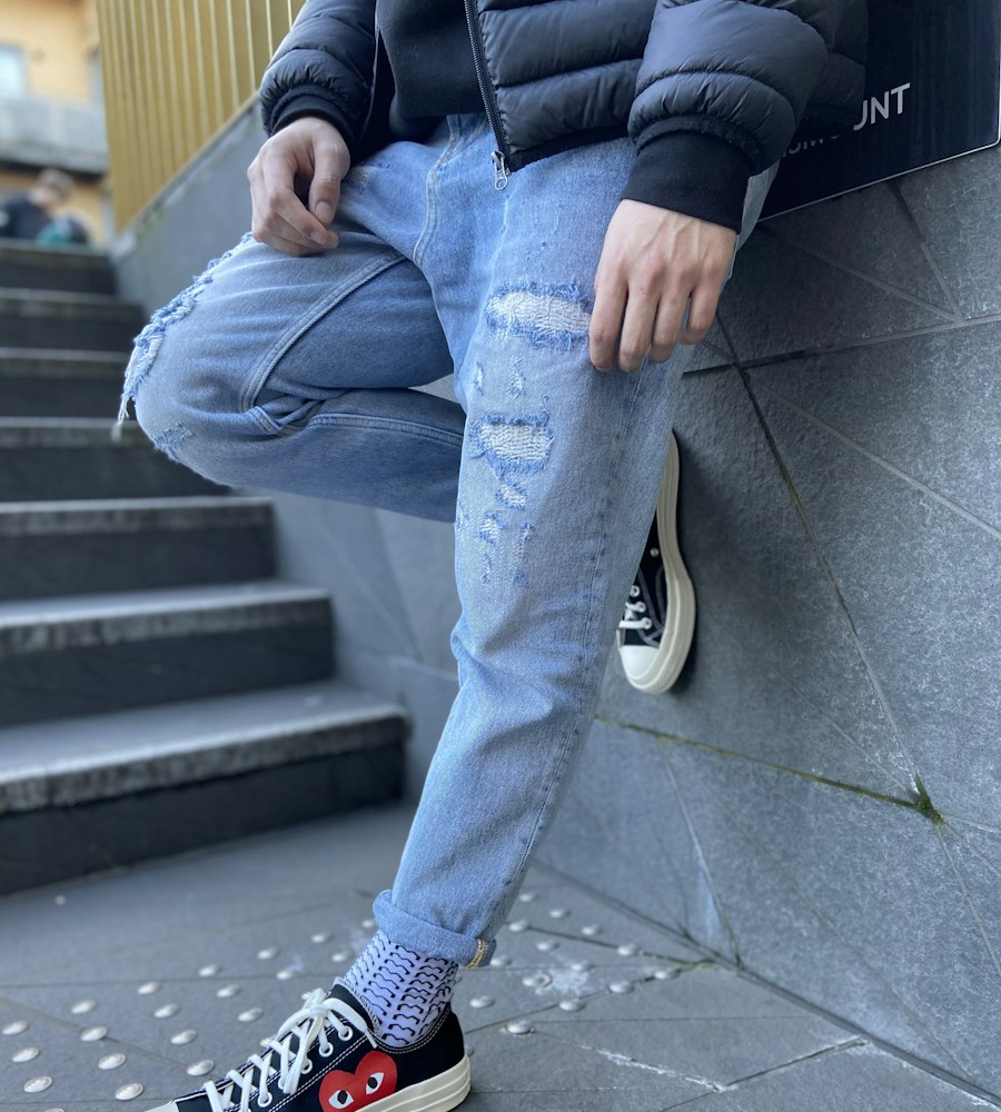 Ripped Light Wash Jeans